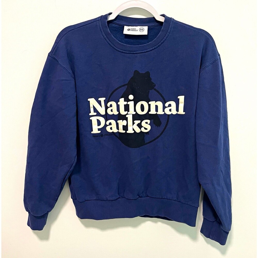Parks Project Women's XS Blue Crewneck Graphic Print National Parks Sweatshirt